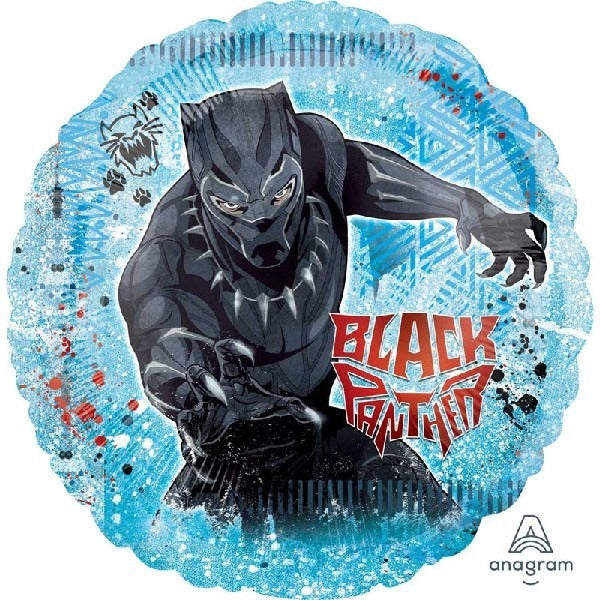 28"/ 71cm BLACK PANTHER GIANT ROUND FOIL BALLOON