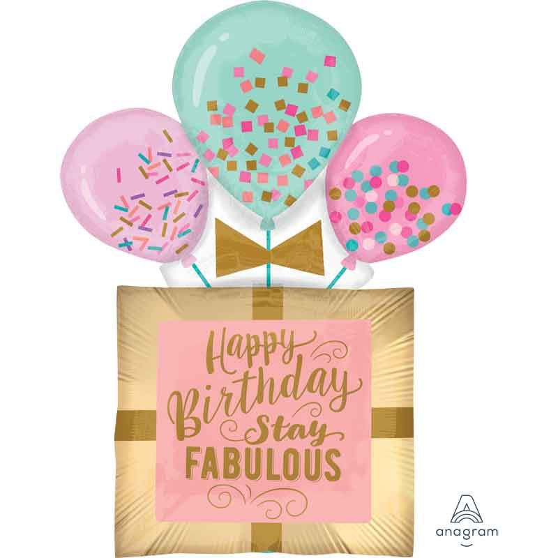 32"/ 81cm FABULOUS BIRTHDAY GIFT GIANT SUPERSHAPE FOIL BALLOON