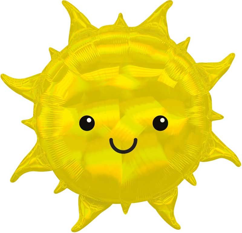 27"/ 68cm IRIDESCENT SUN SUPERSHAPE FOIL BALLOON