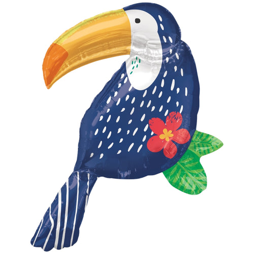 37"/ 94cm TROPICAL TOUCAN SUPERSHAPE FOIL BALLOON