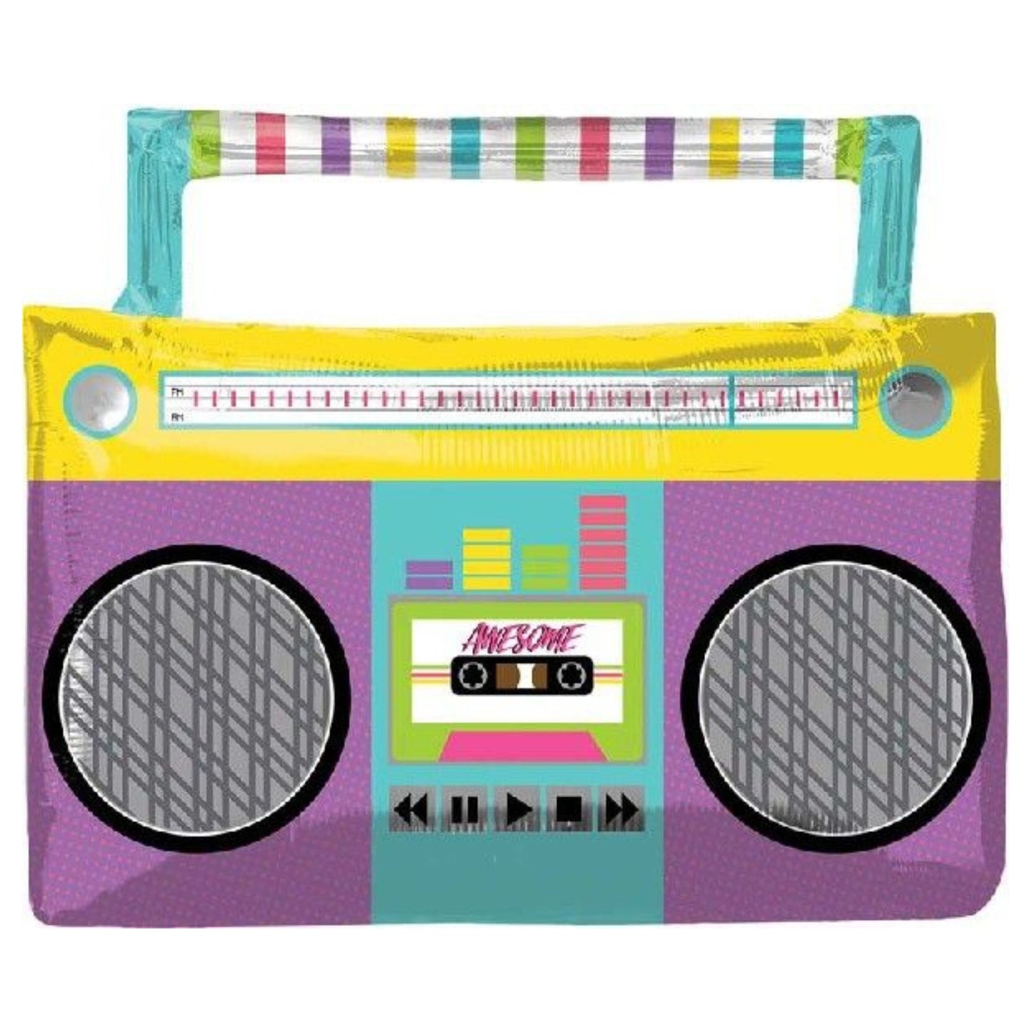 27"/ 68cm AWESOME BEATBOX SUPERSHAPE FOIL BALLOON