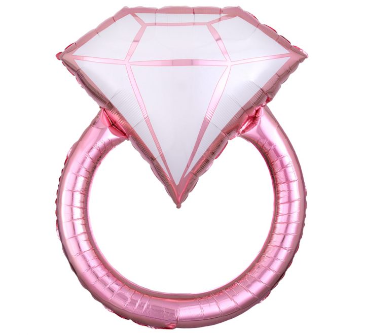 30"/ 76cm BLUSH WEDDING RING SUPERSHAPE FOIL BALLOON