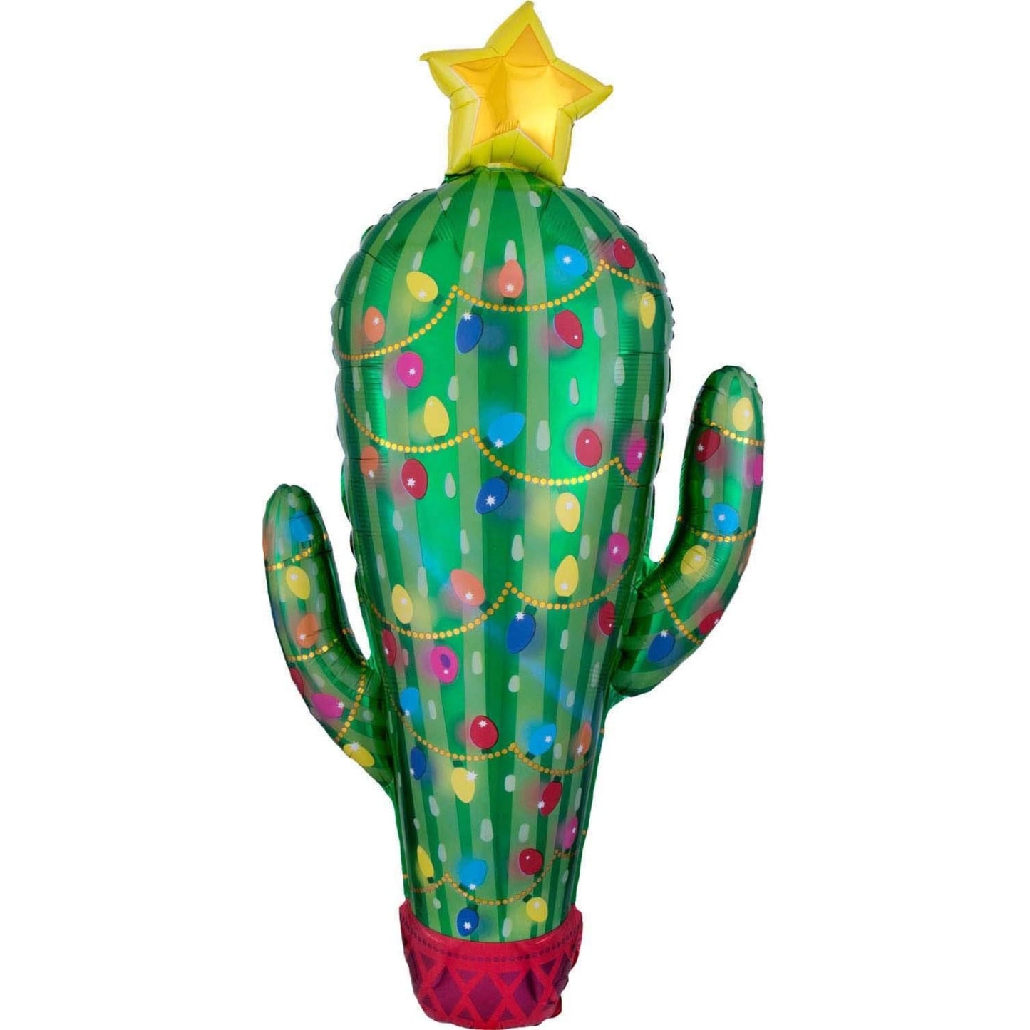 40"/ 102cm CHRISTMAS CACTUS SUPERSHAPE FOIL BALLOON