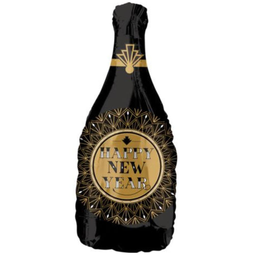 36"/ 91cm NEW YEAR ROARING 20's CHAMPAGNE SUPERSHAPE FOIL BALLOON