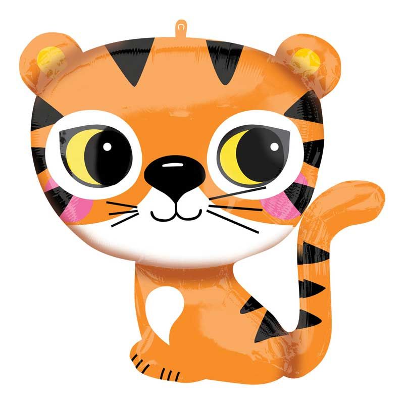 25"/ 64cm TIGER SUPERSHAPE FOIL BALLOON