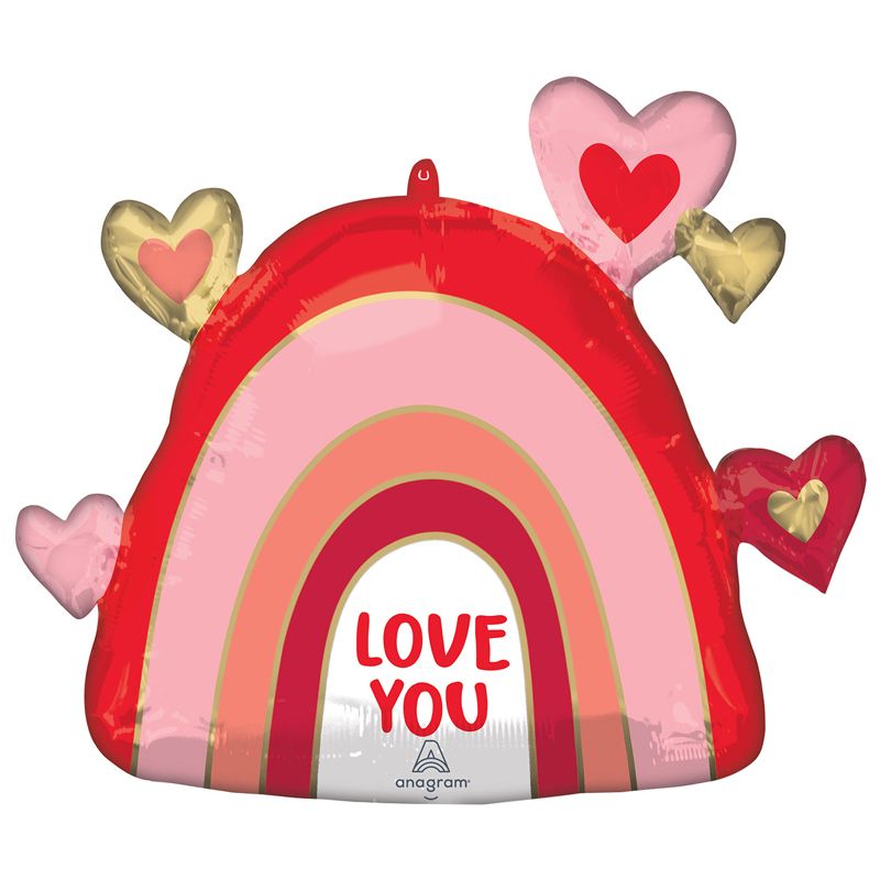 26"/ 66cm LOVE RAINBOW SUPERSHAPE FOIL BALLOON