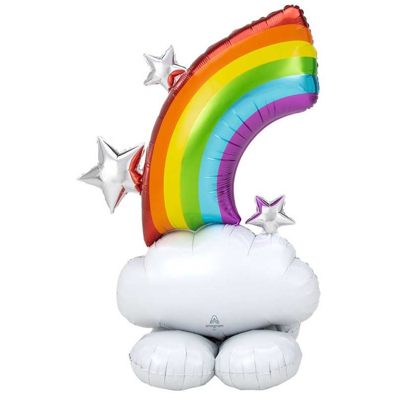 52"/ 132cm RAINBOW AIRLOONZ FOIL BALLOON