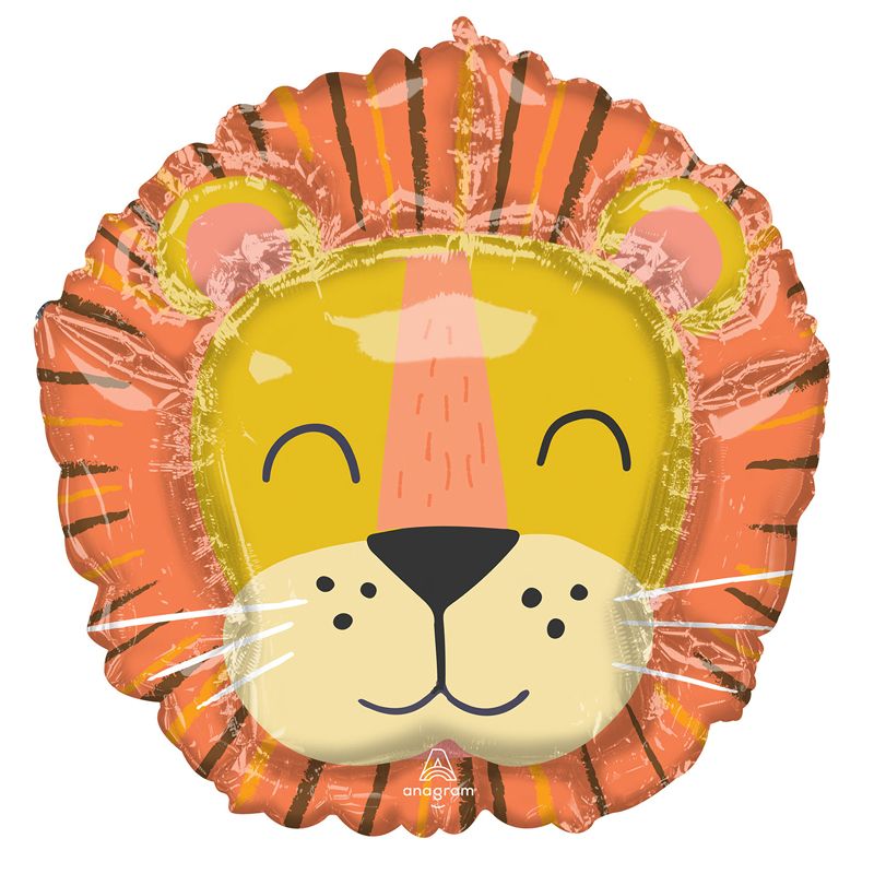 28"/ 71cm GET WILD LION SUPERSHAPE FOIL BALLOON