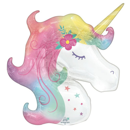 33"/ 83cm ENCHANTED UNICORN SUPERSHAPE FOIL BALLOON