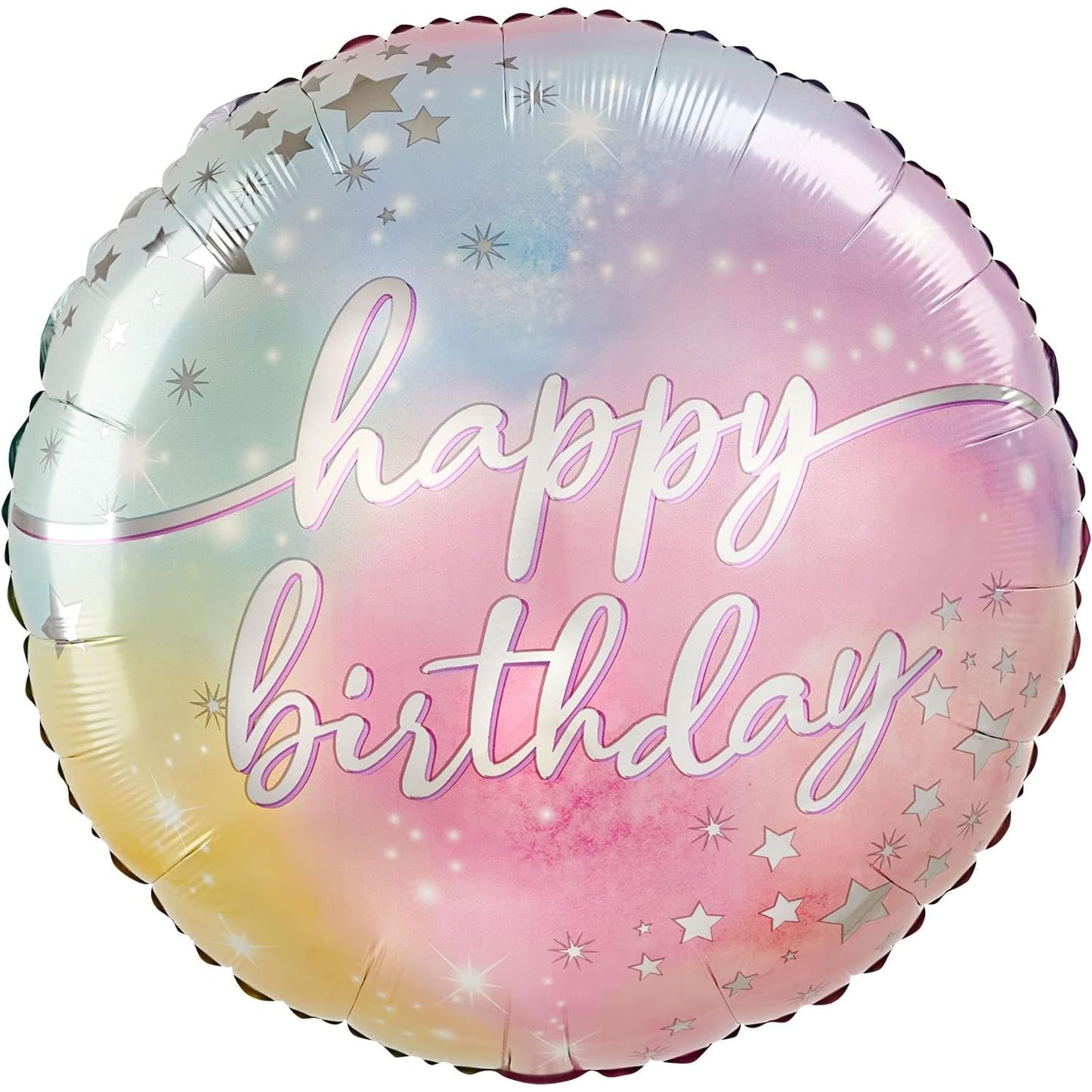 28"/ 71cm HAPPY BIRTHDAY LUMINOUS GIANT ROUND FOIL BALLOON