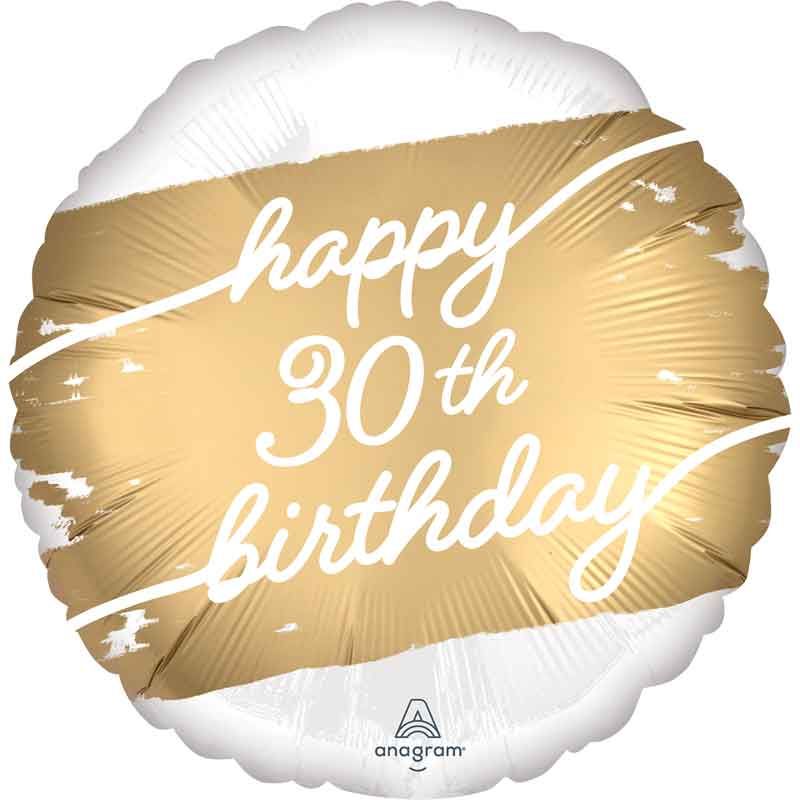 18"/ 46cm GOLDEN AGE 30 ROUND FOIL BALLOON