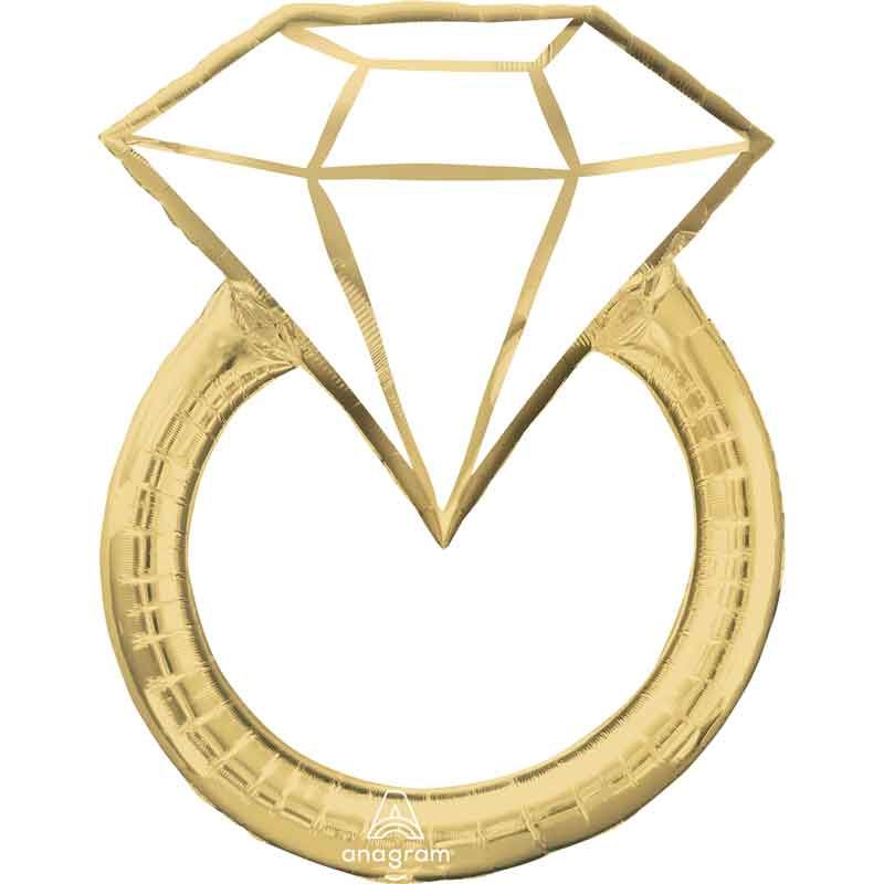 30"/ 76cm WEDDING RING SUPERSHAPE FOIL BALLOON