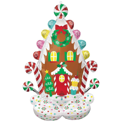 51"/ 130cm GINGERBREAD HOUSE AIRLOONZ FOIL BALLOON
