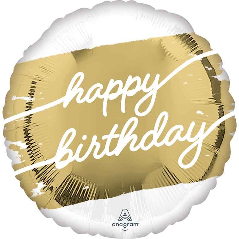 18"/ 46cm GOLDEN AGE ROUND FOIL BALLOON