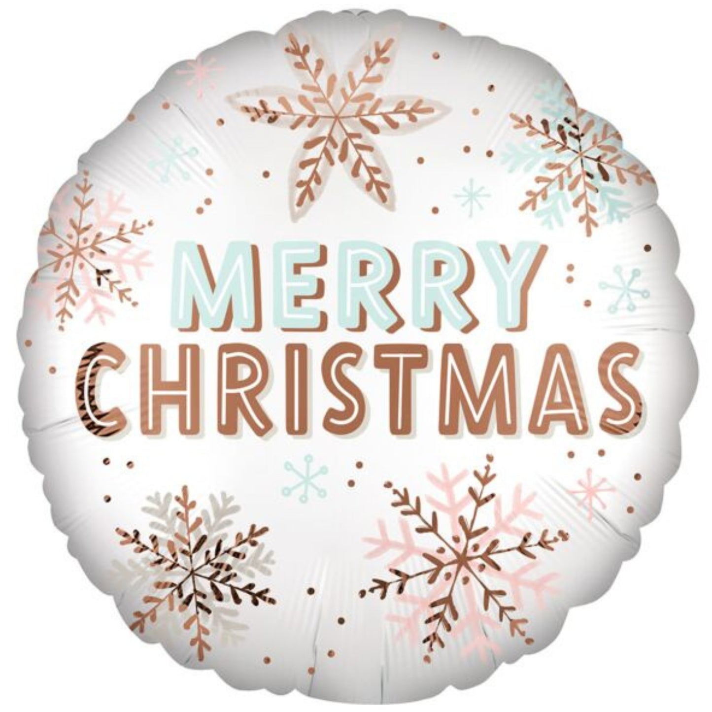 18"/ 46cm MERRY CHRISTMAS WINTER WONDERLAND ROUND FOIL BALLOON