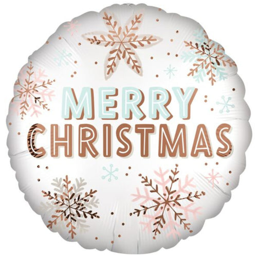 18"/ 46cm MERRY CHRISTMAS WINTER WONDERLAND ROUND FOIL BALLOON