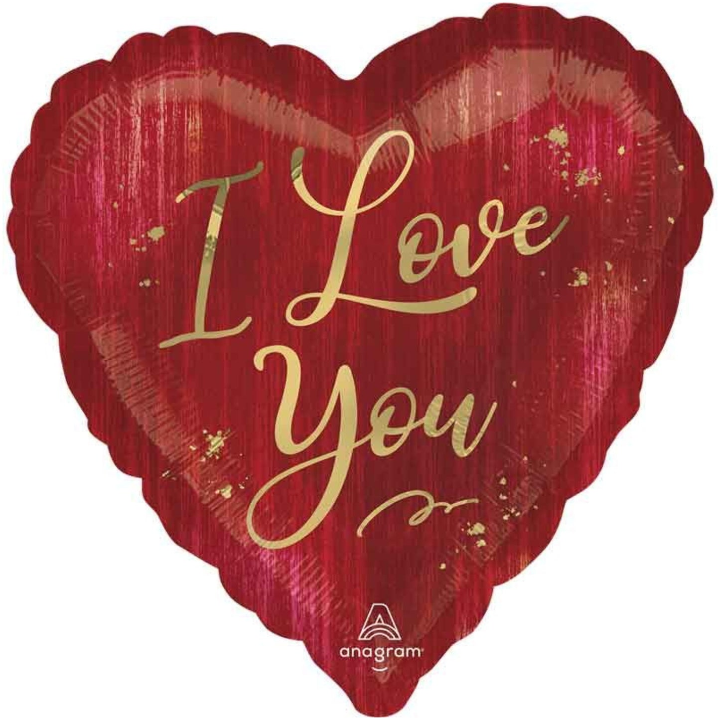 18"/ 46cm I LOVE YOU VALENTINE ROUGE HEART FOIL BALLOON