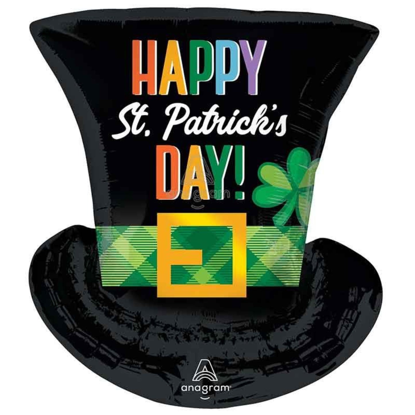 24"/ 61cm ST PATRICKS DAY TOP HAT SUPERSHAPE FOIL BALLOON