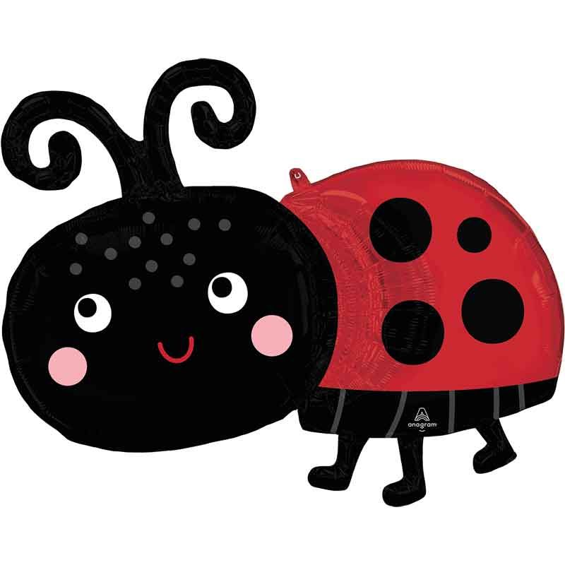 31"/ 79cm HAPPY LADYBUG  SUPERSHAPE FOIL BALLOON
