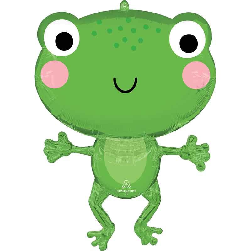 29"/ 74cm HAPPY FROG SUPERSHAPE FOIL BALLOON