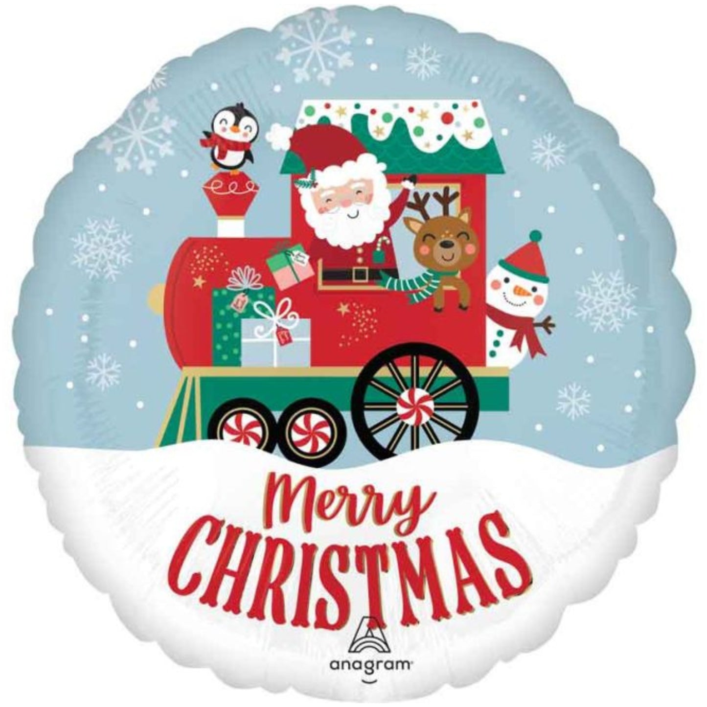 18"/ 46cm NORTH POLE EXPRESS ROUND FOIL BALLOON