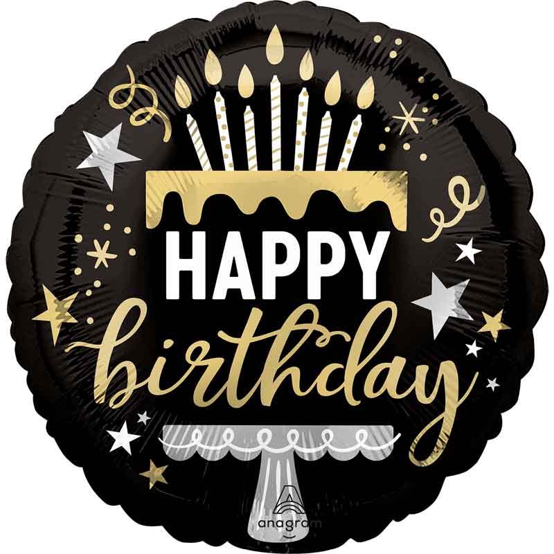 18"/ 46cm BIRTHDAY SURPRISE ROUND FOIL BALLOON