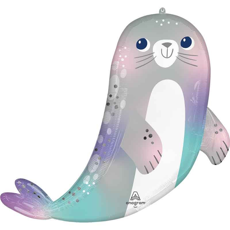 30"/ 76cm UNDER THE SEA SEAL SUPERSHAPE FOIL BALLOON
