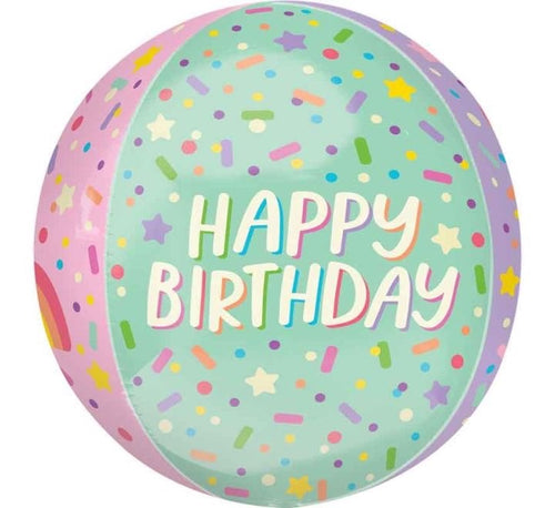 16"/ 41cm HAPPY BIRTHDAY ICE CREAM PARTY  ORBZ FOIL BALLOON