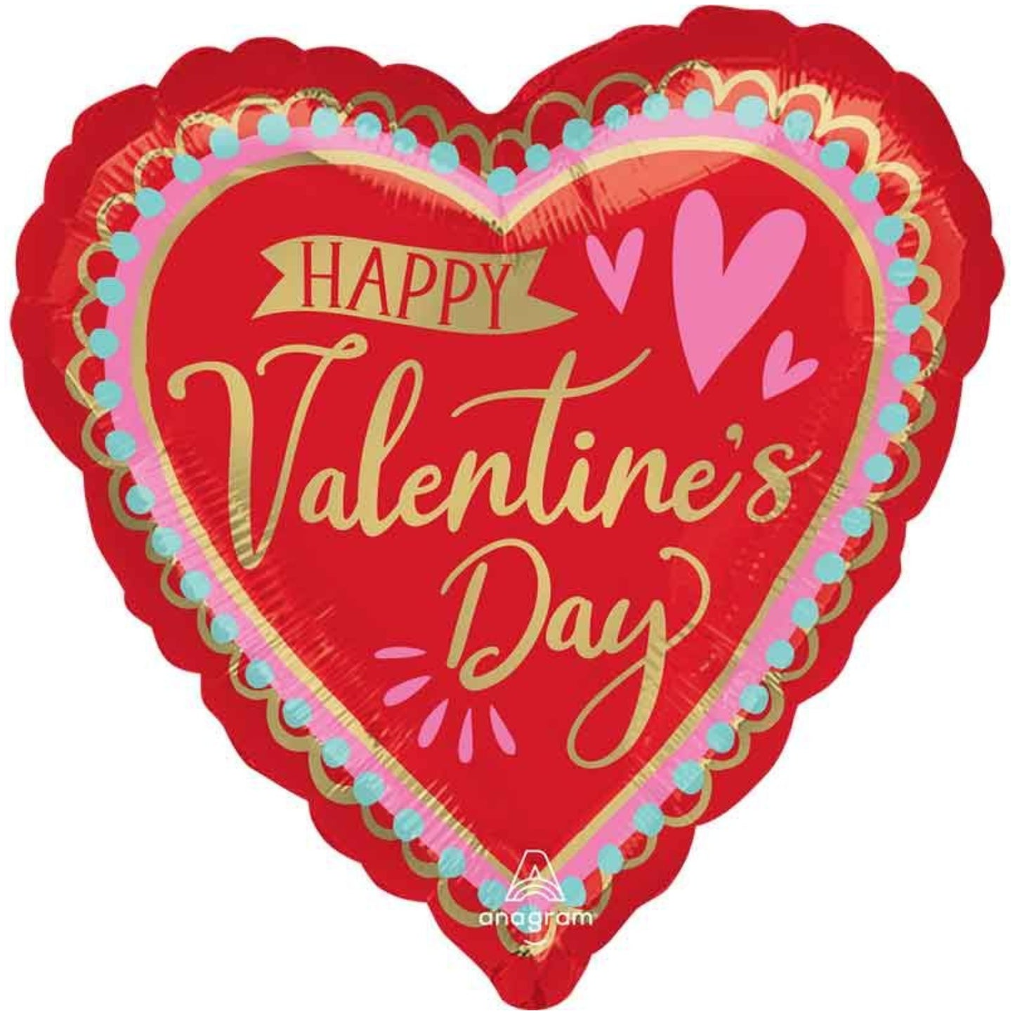 28"/ 71cm VALENTINES ARTISTIC AFFECTION GIANT HEART FOIL BALLOON