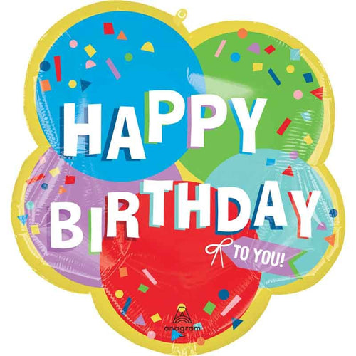 25"/ 64cm SUNNY BALLOONS BIRTHDAY SUPERSHAPE FOIL BALLOON