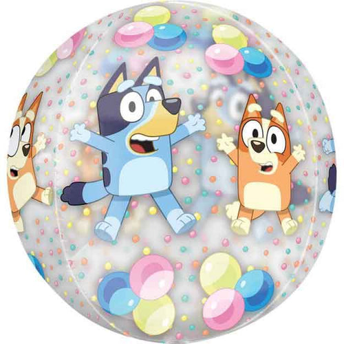 16"/ 41cm BLUEY AND BINGO CLEAR ORBZ BALLOON