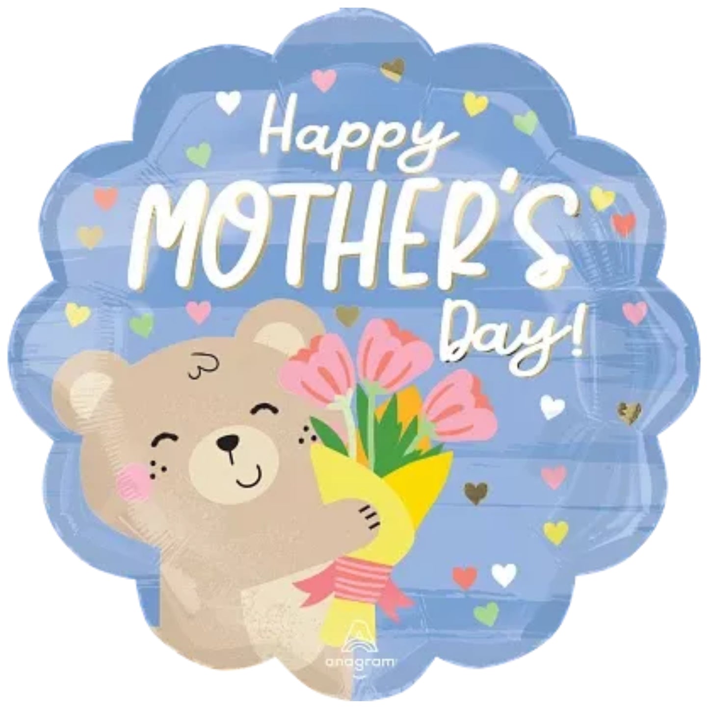 21"/ 53cm MOTHERS' DAY BEAR HUGS SUPERSHAPE FOIL BALLOON