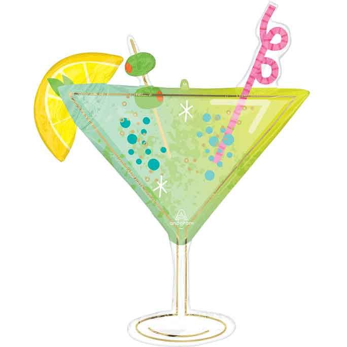 36"/ 91cm COCKTAIL SURPRISE SUPERSHAPE FOIL BALLOON