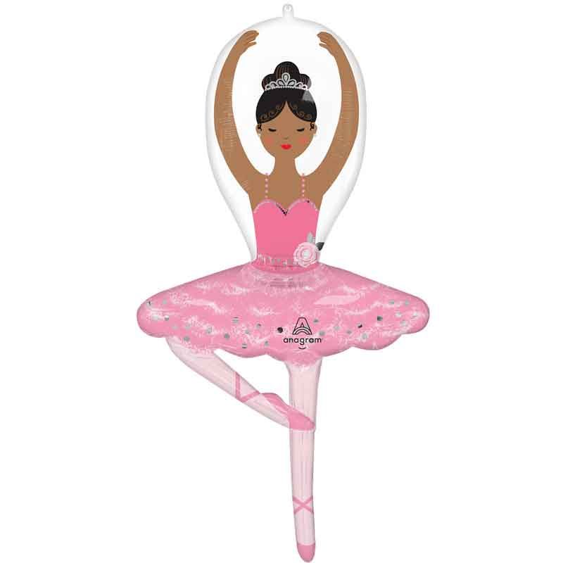 43"/ 109cm BALLERINA GIRL 2 SUPERSHAPE FOIL BALLOON