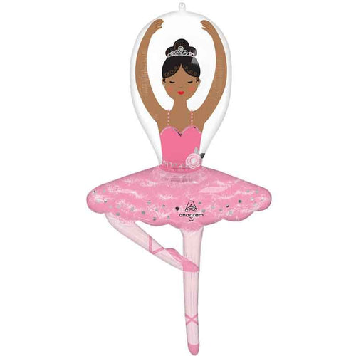 43"/ 109cm BALLERINA GIRL 2 SUPERSHAPE FOIL BALLOON