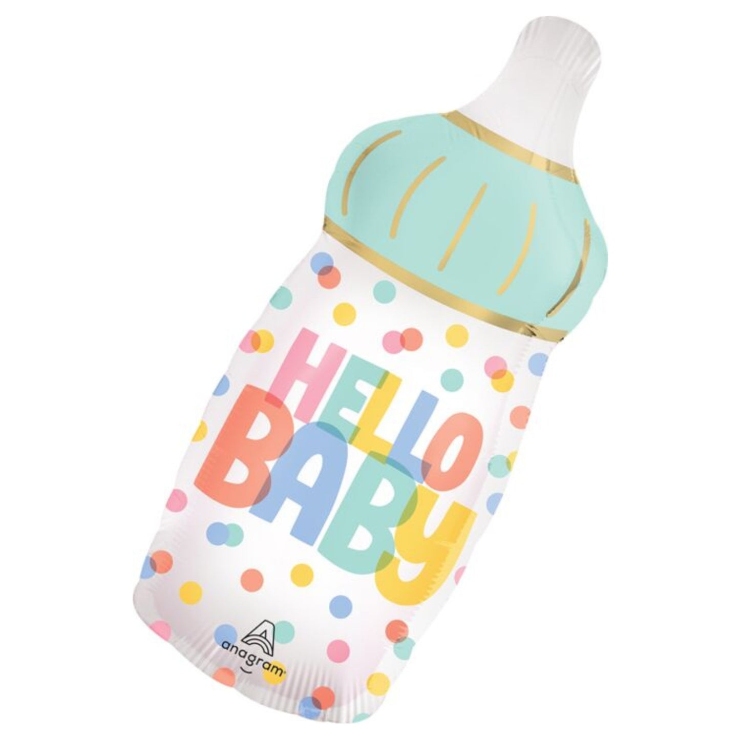 28"/ 71cm HELLO BABY BOTTLE SUPERSHAPE FOIL BALLLOON