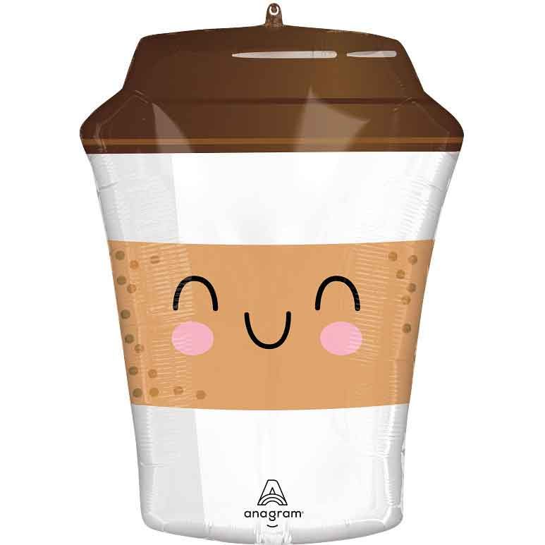 21"/ 53cm SIPPY FRIENDS COFFEE TO GO SUPERSHAPE FOIL BALLOON