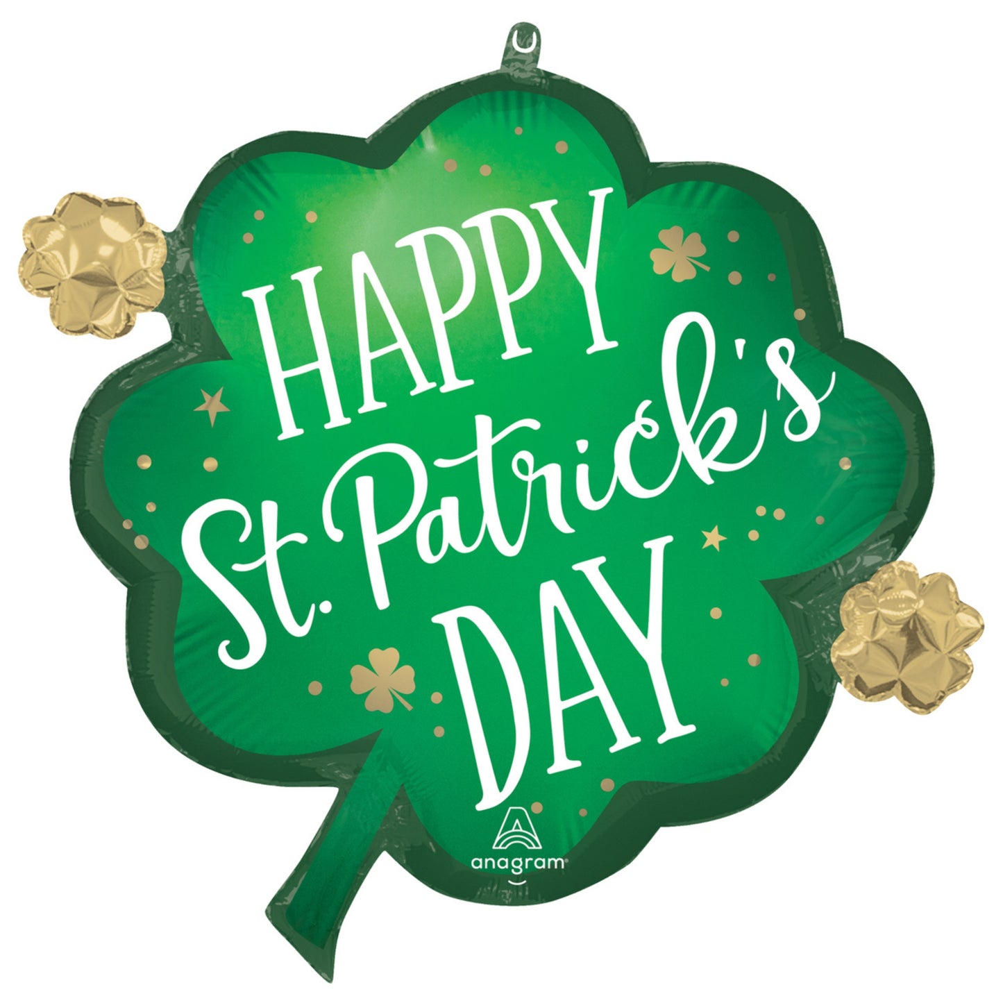 24"/ 61cm ST PATRICK'S DAY LUCKY SHAMROCK SUPERSHAPE FOIL BALLOON