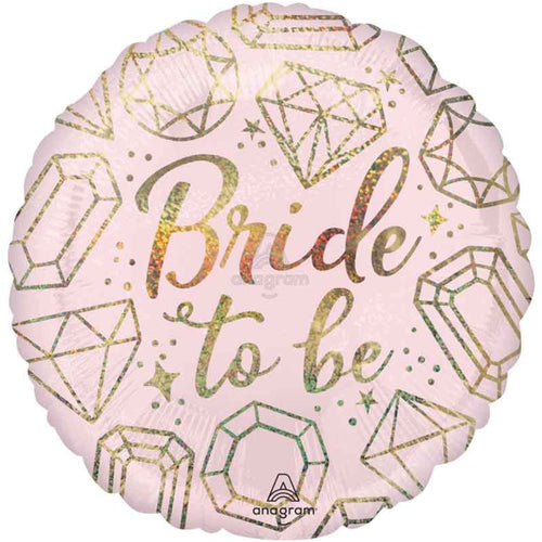 18"/ 46cm PINK BRIDE TO BE ROUND FOIL BALLOON