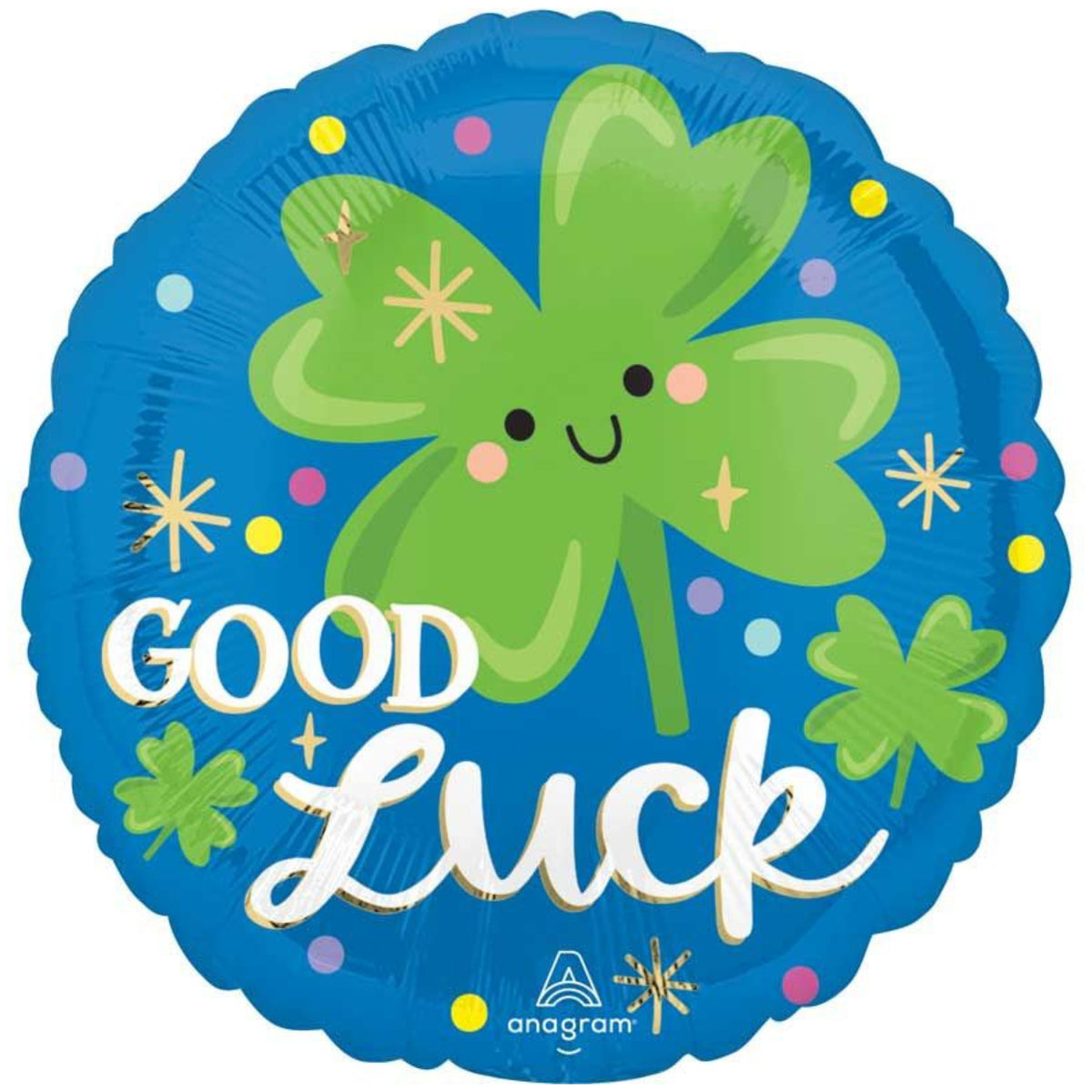 18"/ 46cm A TOUCH OF LUCK ROUND FOIL BALLOON