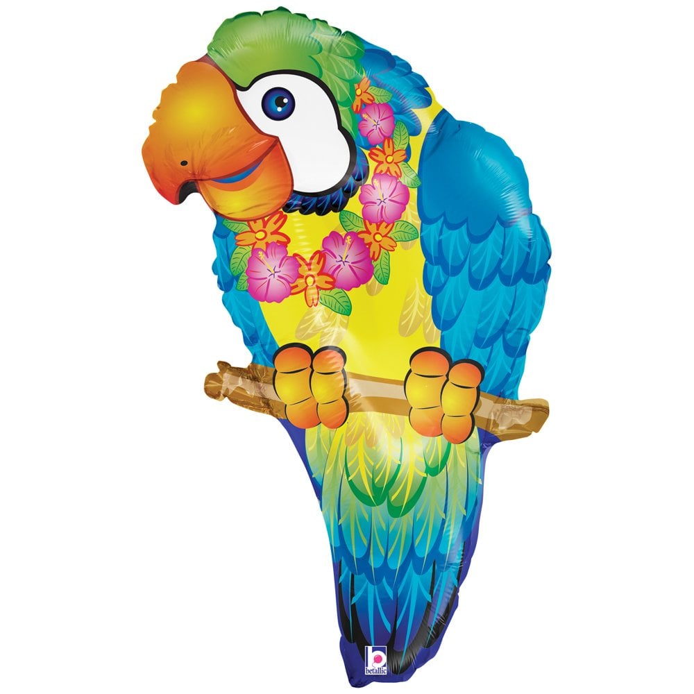 29"/ 74cm TROPICAL PARROT SUPERSHAPE FOIL BALLOON
