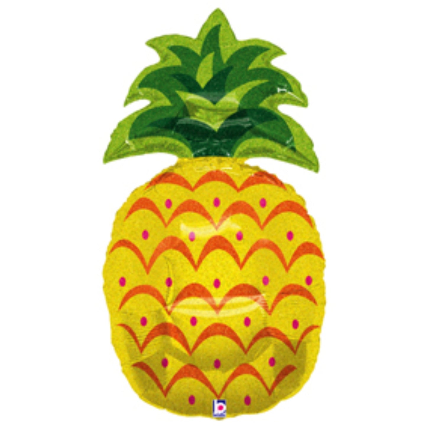 37"/ 94cm HOLOGRAPHIC PINEAPPLE SUPERSHAPE FOIL BALLOON