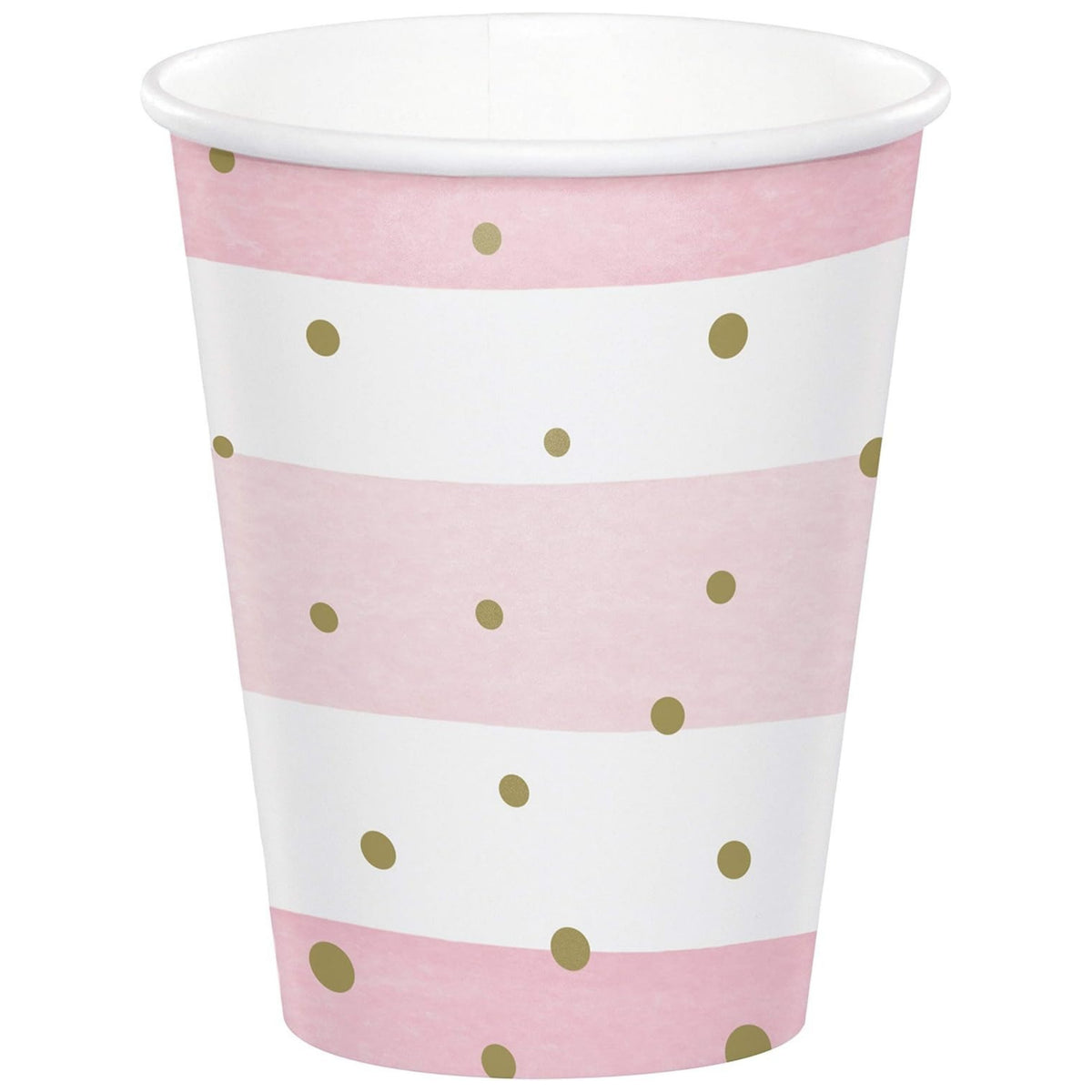 PINK & GOLD PAPER CUPS (8 PACK)