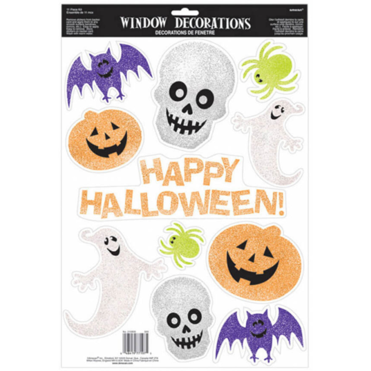 HALLOWEEN WINDOW DECORATIONS (SET OF 11)