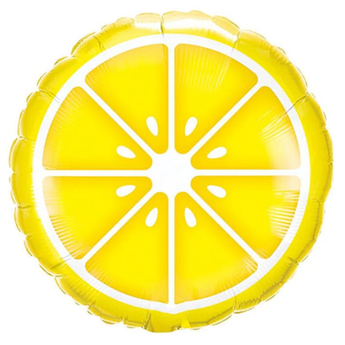 18"/ 46cm SLICED LEMON ROUND FOIL BALLOON