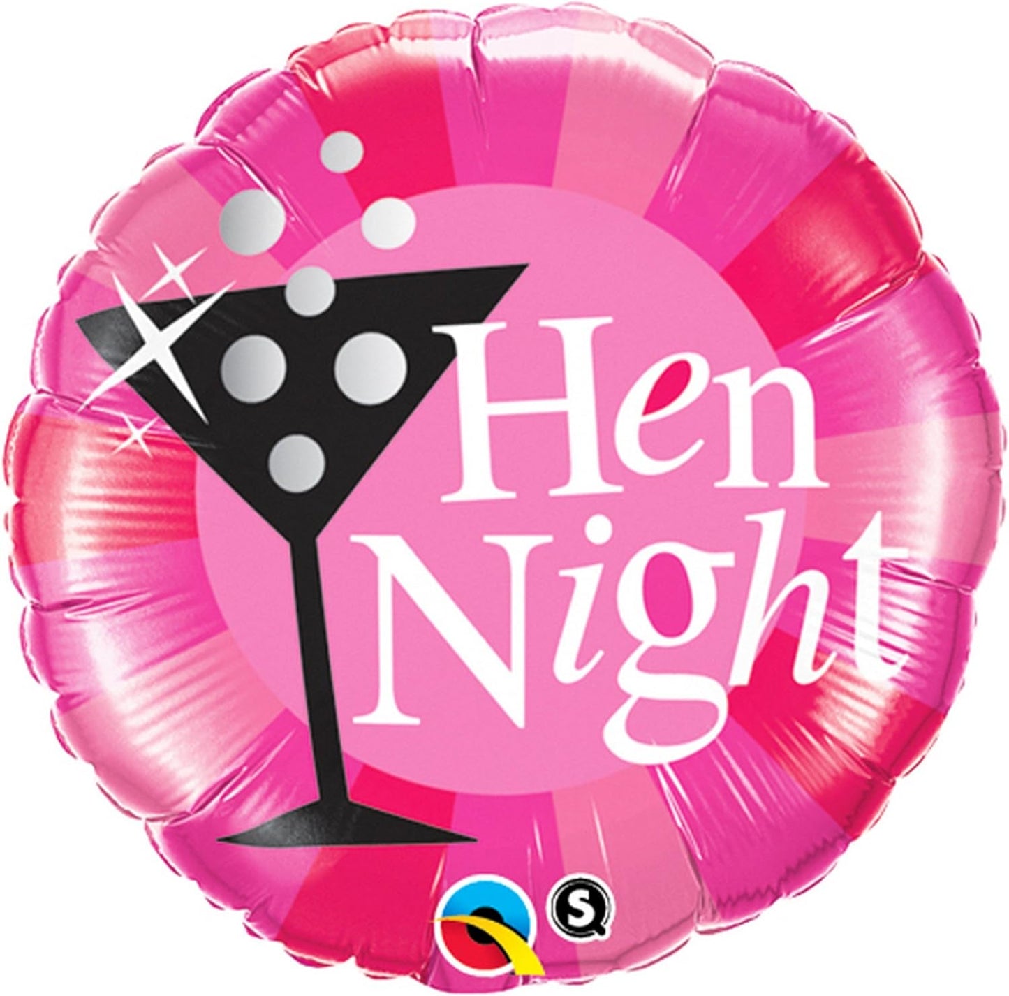 18"/ 46cm PINK HEN NIGHT ROUND FOIL BALLOON