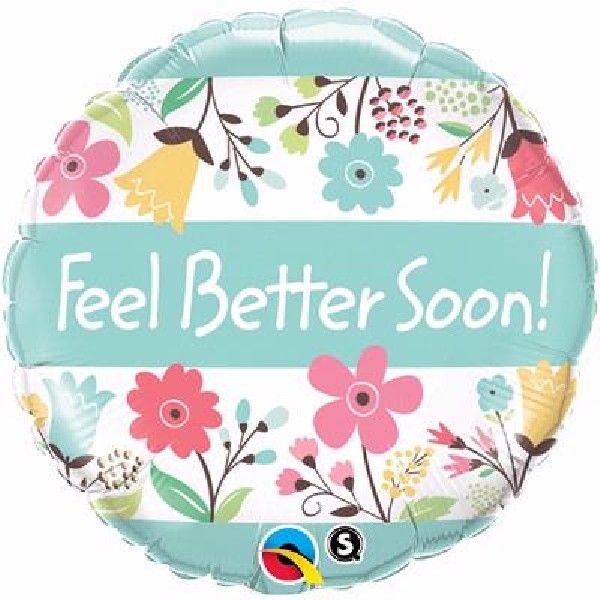 18"/ 46cm FEEL BETTER ROUND FOIL BALLOON