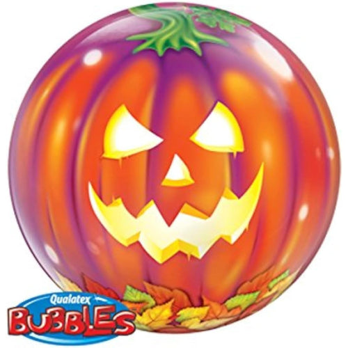 22" / 56cm JACK O' LANTERN BUBBLE BALLOON