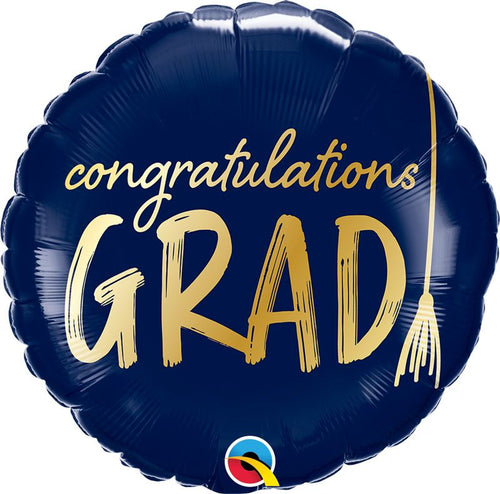 18"/ 46cm CONGRATULATIONS GRAD TASSEL ROUND FOIL BALLOON