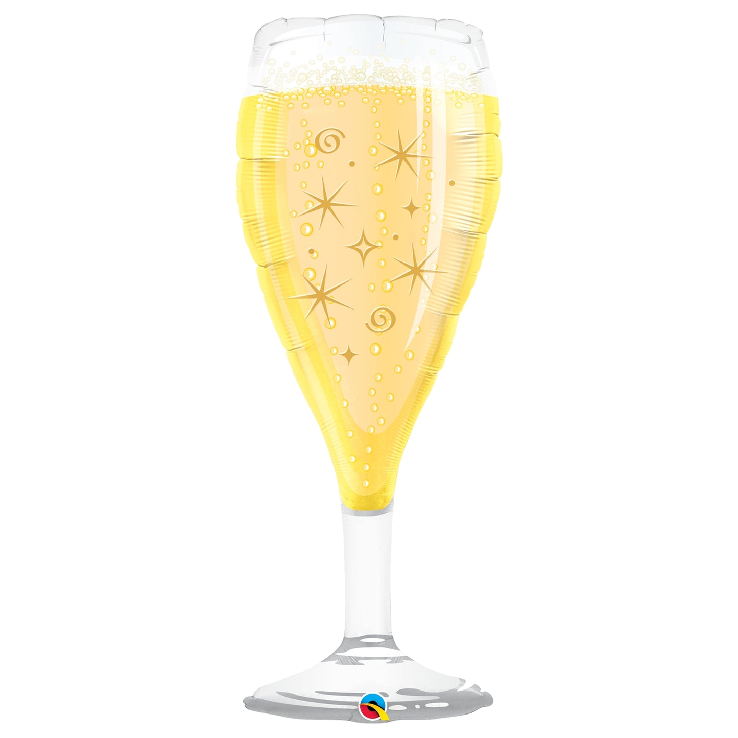 39"/ 99cm BUBBLY WINE GLASS SUPERSHAPE FOIL BALLOON